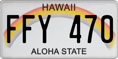 HI license plate FFY470