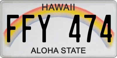 HI license plate FFY474