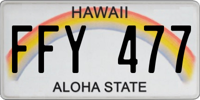 HI license plate FFY477