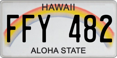 HI license plate FFY482