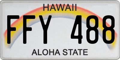 HI license plate FFY488