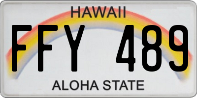 HI license plate FFY489