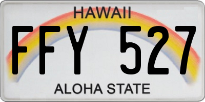 HI license plate FFY527
