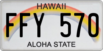 HI license plate FFY570