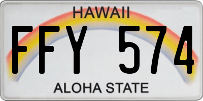HI license plate FFY574