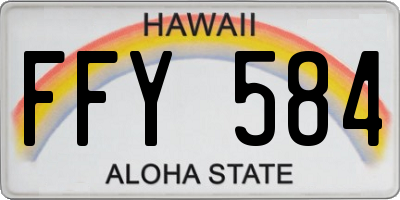 HI license plate FFY584