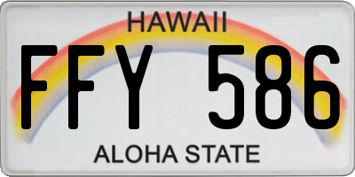 HI license plate FFY586