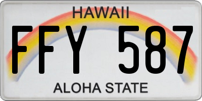 HI license plate FFY587