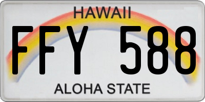 HI license plate FFY588