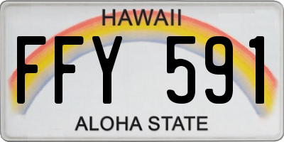 HI license plate FFY591