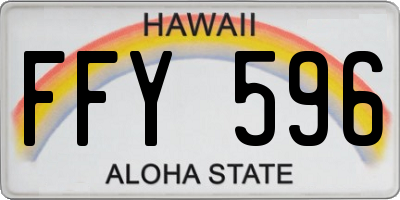 HI license plate FFY596