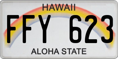 HI license plate FFY623