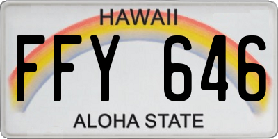 HI license plate FFY646
