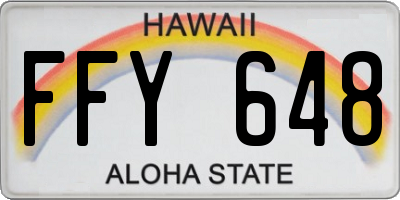 HI license plate FFY648