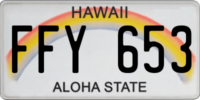 HI license plate FFY653