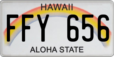 HI license plate FFY656