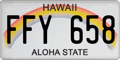 HI license plate FFY658