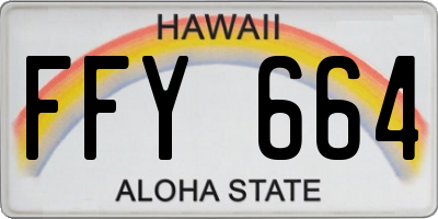 HI license plate FFY664