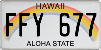 HI license plate FFY677