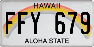 HI license plate FFY679