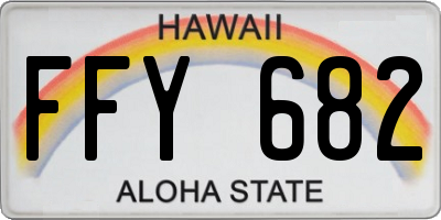 HI license plate FFY682