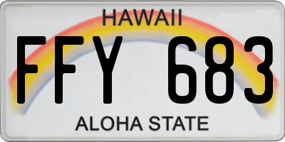 HI license plate FFY683