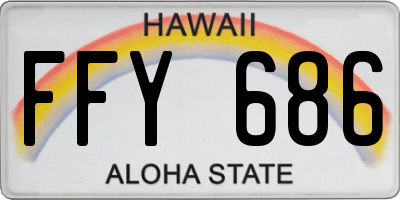 HI license plate FFY686