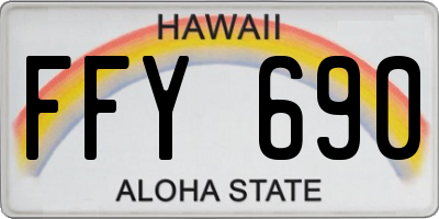 HI license plate FFY690