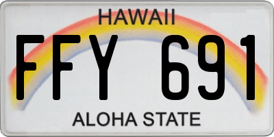 HI license plate FFY691
