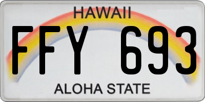 HI license plate FFY693