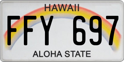 HI license plate FFY697