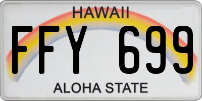HI license plate FFY699