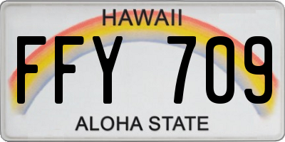 HI license plate FFY709