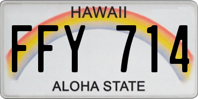 HI license plate FFY714