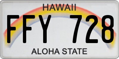 HI license plate FFY728