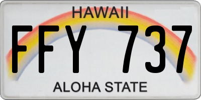 HI license plate FFY737