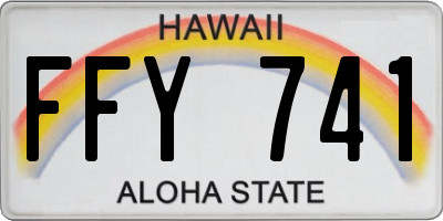 HI license plate FFY741