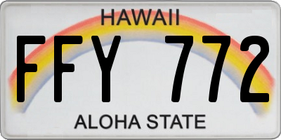 HI license plate FFY772