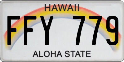HI license plate FFY779