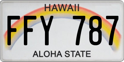 HI license plate FFY787