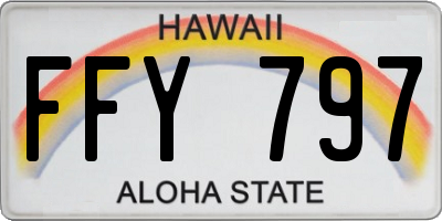 HI license plate FFY797