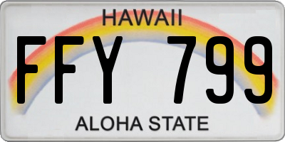 HI license plate FFY799