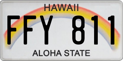 HI license plate FFY811