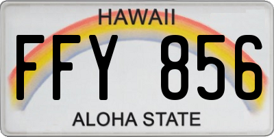 HI license plate FFY856