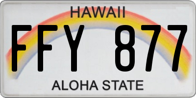 HI license plate FFY877