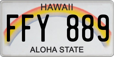 HI license plate FFY889