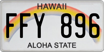 HI license plate FFY896