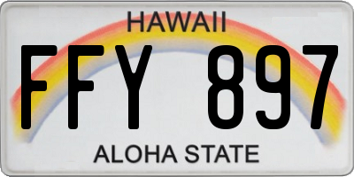 HI license plate FFY897