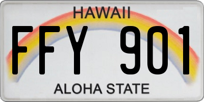 HI license plate FFY901