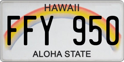 HI license plate FFY950